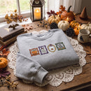 Embroidered Halloween Framed Portrait Shirt Spooky Fall Gift for Women-3
