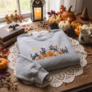 Embroidered Skeleton Cat Pumpkin Shirt Halloween Gift for Pet Fans-3