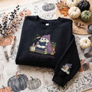 Cute Ghost Reading Embroidered Apparel Gift for Book Lovers-4