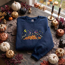 Embroidered Skeleton Cat Pumpkin Shirt Halloween Gift for Pet Fans-6