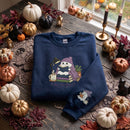 Cute Ghost Reading Embroidered Apparel Gift for Book Lovers-6