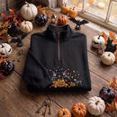 Embroidered Skeleton Cat Pumpkin Shirt Halloween Gift for Pet Fans-9