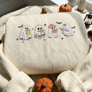 Embroidered Reading Ghost Sweatshirt Cozy Fall Gift for Book Lovers-6