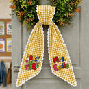 Personalized Teacher Wreath Sash Gingham Lace Classroom Decor Ribbon-12