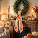 Monogrammed Orange Striped Pumpkin Wreath Sash Decor for Homeowners-10