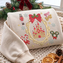 Embroidered Christmas Castle Sweatshirt Magical Holiday Gift Women-4