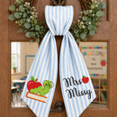 Custom Teacher Wreath Sash Bookworm Classroom Door Decor-21
