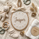 Custom Daisy Floral Embroidered Hoop Wall Art Baby Nursery Decor Gift-2