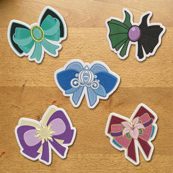 Princess Bow Embroidered Patch Jacket Decor For Disney Fans Girls