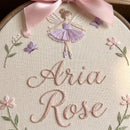 Customized Fairy Nursery Hoop Embroidery Wall Decor Gift for Baby Girl-2