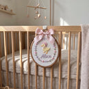 Embroidered Duck Baby Name Hoop Frame Nursery Decor Gift for Girls-2