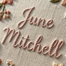 Custom Floral Baby Name Hoop Nursery Wall Decor Gift for New Parents-2