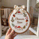Custom Woodland Mushroom Wreath Baby Name Sign Nursery Wall Decor Gift-2