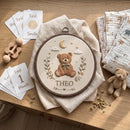 Custom Teddy Bear Embroidered Hoop Baby Nursery Wall Decor Gift-2