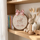 Personalized Carousel Horse Nursery Wall Decor Baby Girl Gift Hoop-2