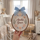 Custom Ocean Nursery Embroidery Hoop Sign Coastal Baby Shower Gift-3