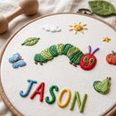 Custom Name Caterpillar Nursery Wall Hoop Decor Personalized Baby Gift-3