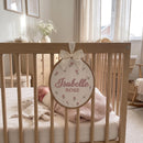 Personalized Floral Baby Name Hoop Oval Nursery Wall Decor Gift Girl-3