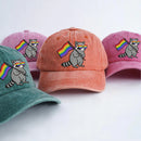 Rainbow Pride Raccoon Embroidered Cap LGBTQ+ Allies Sun Protection-4