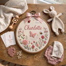 Custom Floral Butterfly Embroidery Hoop Nursery Wall Decor Baby Girl-4