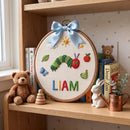 Custom Name Caterpillar Nursery Wall Hoop Decor Personalized Baby Gift-4