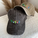 Embroidered Cactus Washed Cap | Daily Sun Shade for Plant Lovers-4