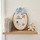 Custom Space Astronaut Embroidered Frame Nursery Decor Baby Gift-4