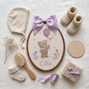 Custom Teddy Bear Embroidery Hoop Nursery Wall Decor Newborn Gift-4