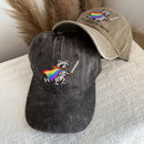 Rainbow Raccoon We Pride At Dawn Embroidered Hat | LGBTQ Adult Gift-6