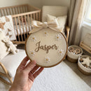 Custom Daisy Floral Embroidered Hoop Wall Art Baby Nursery Decor Gift-5