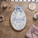 Personalized Floral Baby Name Hoop Oval Nursery Wall Decor Gift Girl-5