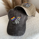 Rainbow Pride Raccoon Embroidered Cap LGBTQ+ Allies Sun Protection-5