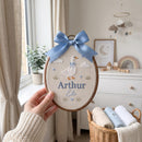 Personalized Goose Canvas Hoop Nursery Wall Decor Custom Baby Boy Gift-6