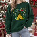 Embroidered Castle Christmas Sweater Cozy Holiday Gift For Fans-6