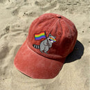 Rainbow Pride Raccoon Embroidered Cap LGBTQ+ Allies Sun Protection-8