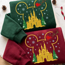 Embroidered Castle Christmas Sweater Cozy Holiday Gift For Fans-8