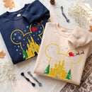 Embroidered Castle Christmas Sweater Cozy Holiday Gift For Fans-9