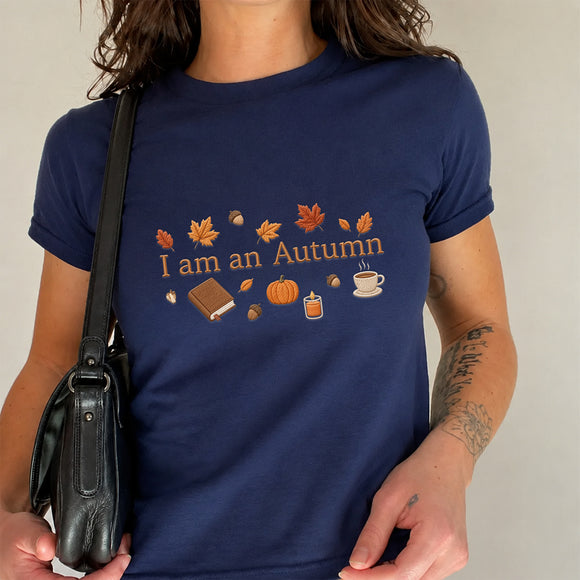 Embroidered I Am An Autumn Hoodie Cozy Fall Gift for Book Lovers