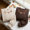 Embroidered Fall Charm Necklace Sweatshirt for Women Cozy Autumn Gift-10