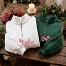 Personalized Candy Cane Embroidered Xmas Name Sweatshirt Family Gift-9