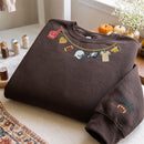 Custom Football Charm Necklace Embroidered Game Day Sweater For Fans-9