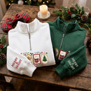 Embroidered Christmas Stamp Sweatshirt Festive Holiday Wear for Family-10