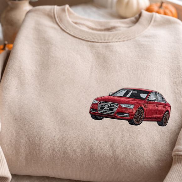 Custom Photo Embroidered Car Sweatshirt | Great Gift for Auto Owners