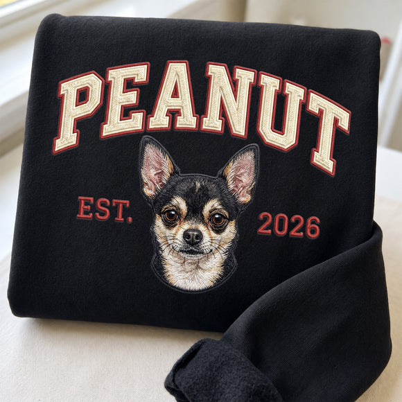 Custom Embroidered Pet Portrait Shirt - Personalized Dog Owner Gift