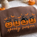 Embroidered Cute Black Cat Pumpkin Halloween Sweater Spooky Gift Women-8