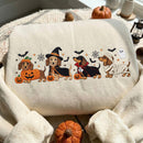 Embroidered Halloween Dachshund Sweatshirt Spooky Dog Lover Cozy Gift-8