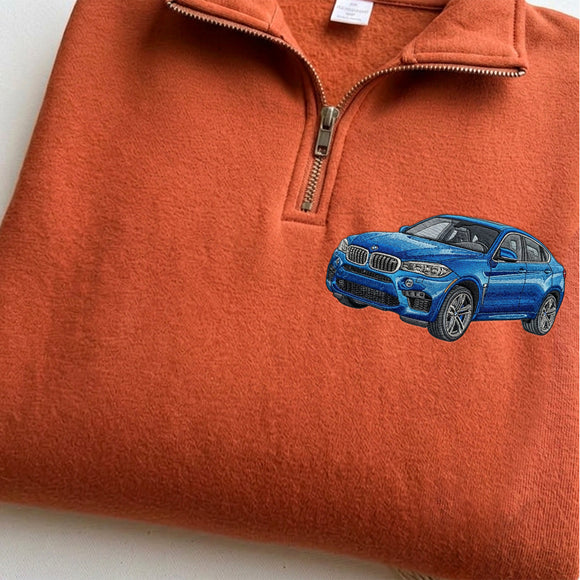 Custom Photo Embroidered Car Sweatshirt | Great Gift for Auto Owners