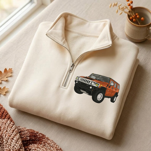 Custom Photo Embroidered Car Sweatshirt | Great Gift for Auto Owners