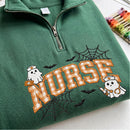 Ghost Nurse Embroidered Halloween Sweatshirt Cozy Apparel Medical Gift-12