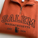 Salem Mass Black Cat Embroidered Pullover | Cozy Autumn Gift for Women-9